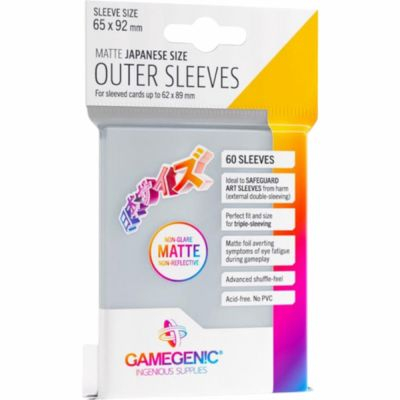Prot�ges Cartes Format JAP  60 Japanese Matte Outer Sleeves