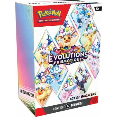 Bundle de 6 Boosters Pok�mon EV8.5 Ecarlate et Violet - Evolutions Prismatiques - Bundle de 6 Boosters