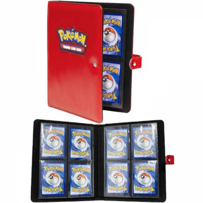 Portfolio A5 - 4 Cases Pok�mon Ultra Pro Premium  - Simili Cuir Red Snap Binder - 20 pages de 4 cases (160 cartes recto-verso)