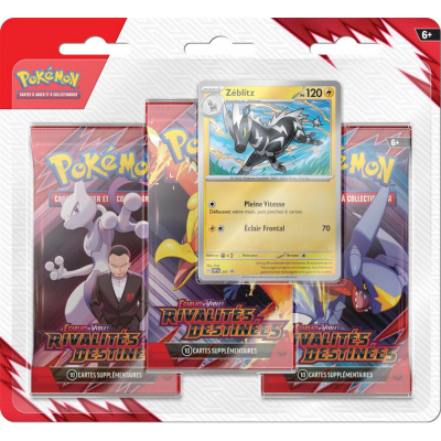 Tripack 3 Boosters Pok�mon EV10 Ecarlate et Violet - Rivalit�s Destin�es : Z�blitz