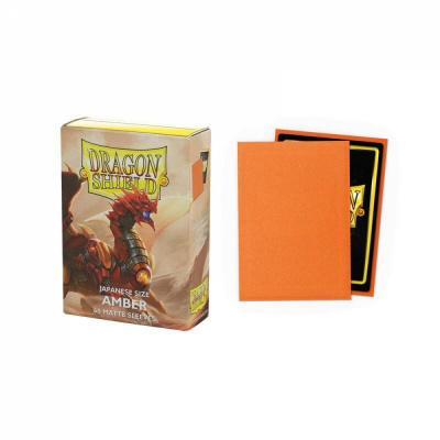 Prot�ges Cartes Format JAP  Dragon Shield - 60 Japanese Sleeves Matte - Amber