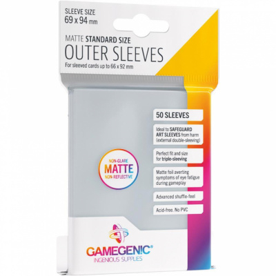 Prot�ges Cartes Standard  50 Standard Matte Outer Sleeves