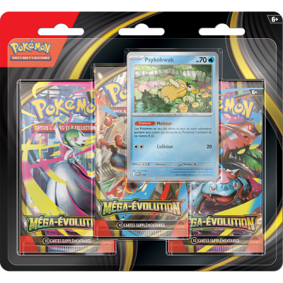 Tripack 3 Boosters Pok�mon ME01 M�ga Evolution : Psykokwak
