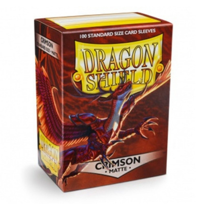 Prot�ges Cartes Standard  Matte - Crimson Dragonshield (par 100)
