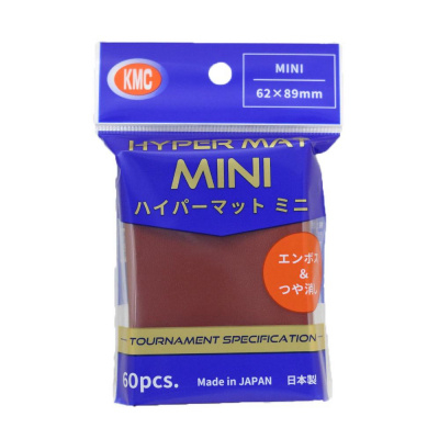 Prot�ges Cartes Format JAP  Kmc - Mini Red Hyper Mat (Rouge & Matte par 60) 2025