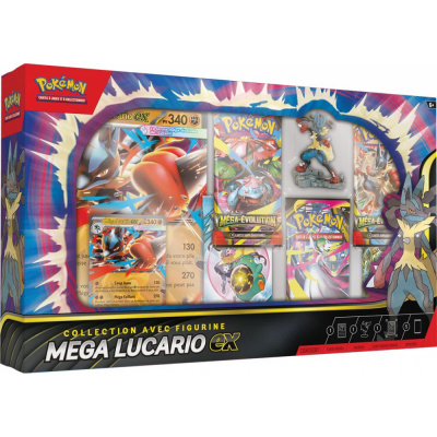 Coffret 5 Boosters Pok�mon Collection avec Figurine - Mega Lucario EX