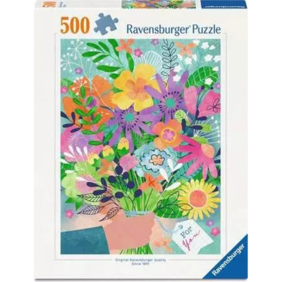 Bas� sur votre Logique R�flexion Ravensburger - Puzzle Adulte - Puzzle 500 pi�ces - Saint-valentin en fleurs