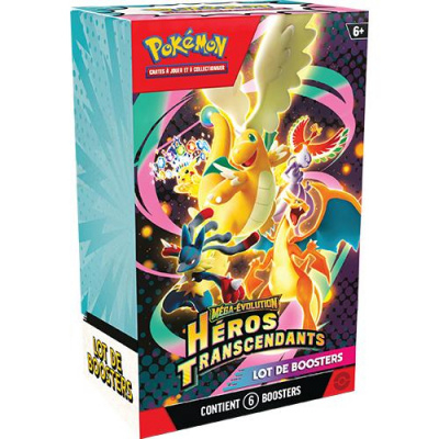 Bundle de 6 Boosters Pok�mon ME2.5 M�ga-�volution - H�ros Transcendants