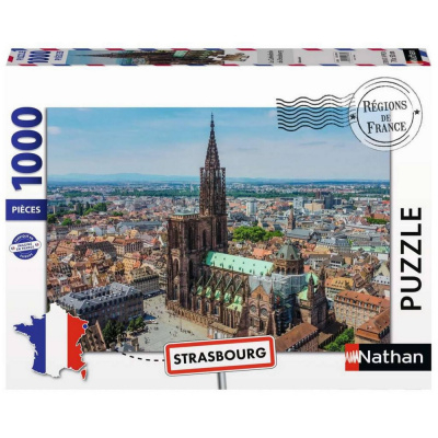Bas� sur votre Logique R�flexion Nathan Puzzle - 1000 pi�ces - Collection R�gions de France : La cath�drale de Strasbourg