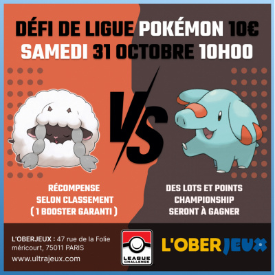 D�fi de Ligue Pok�mon - Samedi 31 Octobre � 10h - Oberkampf