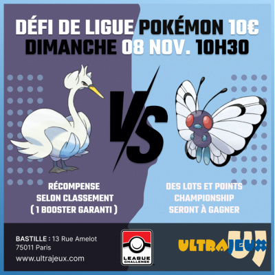 D�fi de Ligue Pok�mon - Dimanche 8 Novembre � 10h30 - Bastille