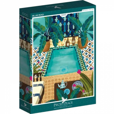  R�flexion Pieces & Peace - Puzzle Riad Bleu - 1000 Pi�ces