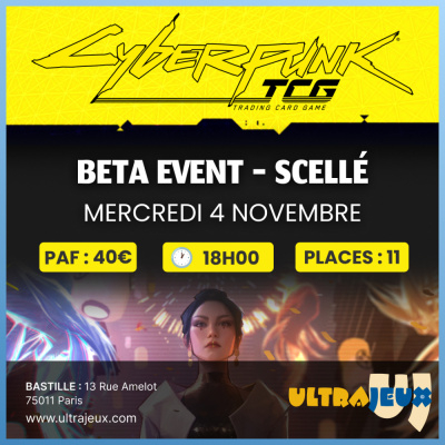 Beta Event - Welcome to Night City - Mercredi 4 Novembre - 18h00 - Bastille