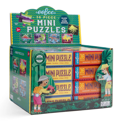 Mini Puzzles Eeboo - Dinosaures (1 parmi 4 visuels diff�rents)
