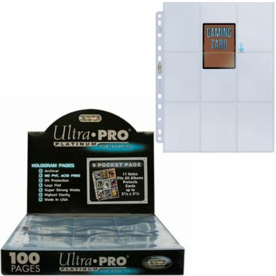 Classeurs et/ou Feuilles  Lot De 100 Feuilles De 9 Cases - Platinum Series