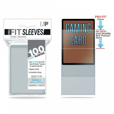 Prot�ges Cartes Format JAP  Sous Protection Pro-fit Ultrapro - Taille Small (transparentes Souples par 100)